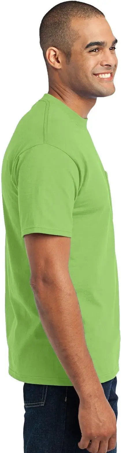 Port & Company Pc55p co Core Blend Pocket Tee - Lime