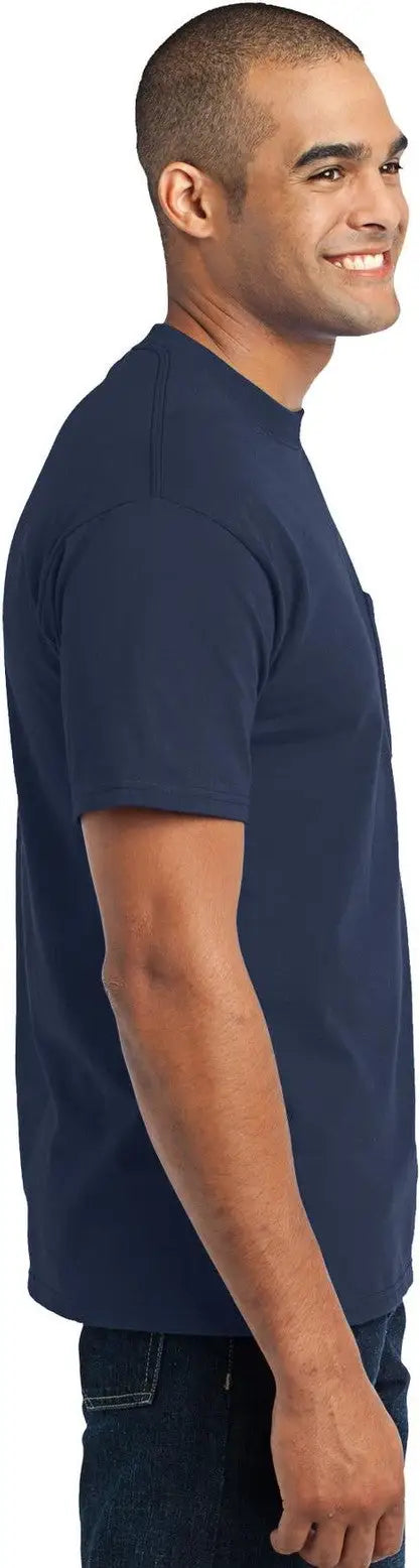 Port & Company Pc55p co Core Blend Pocket Tee - Navy