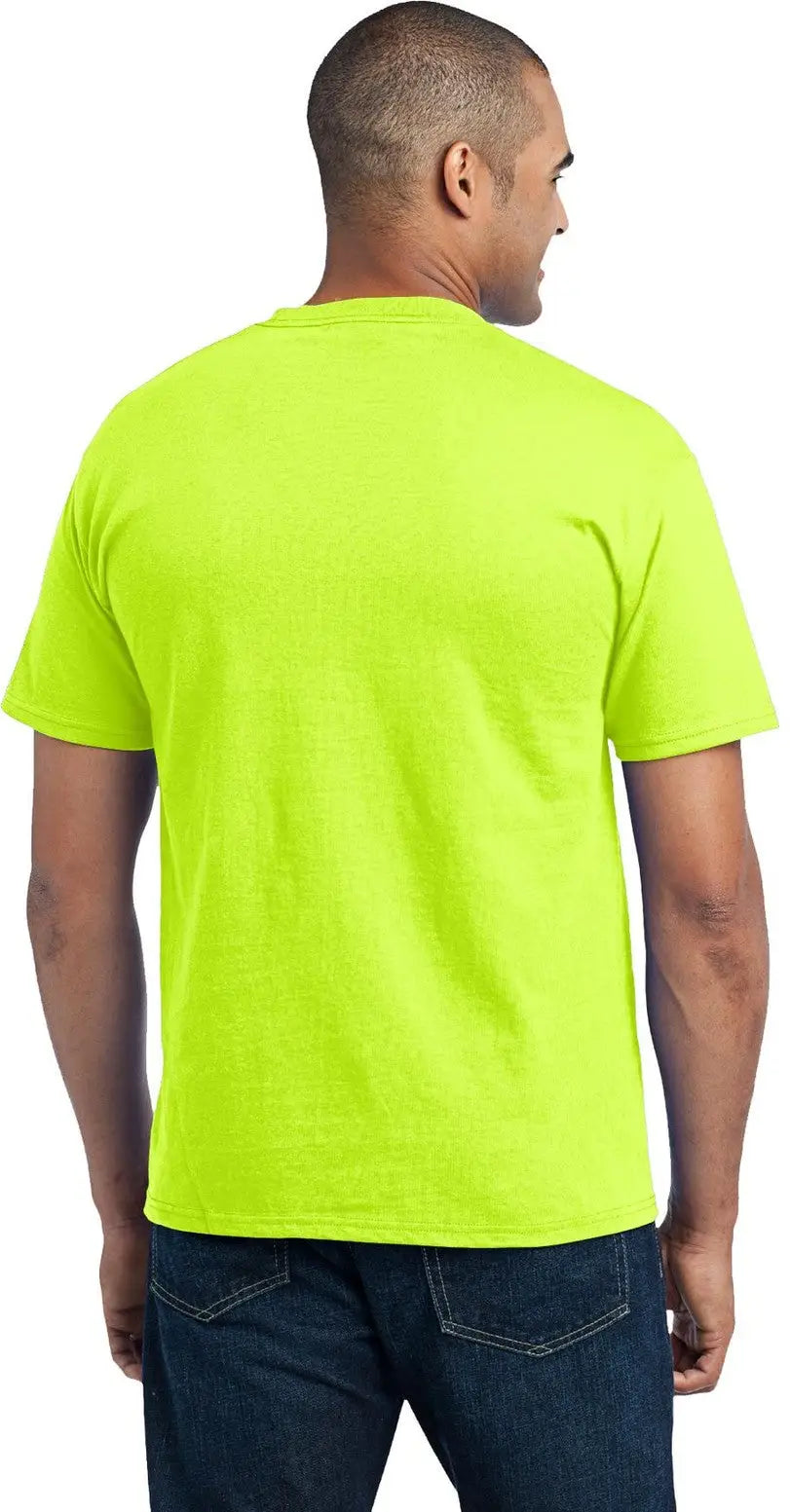 Port & Company Pc55p co Core Blend Pocket Tee - Safety Green