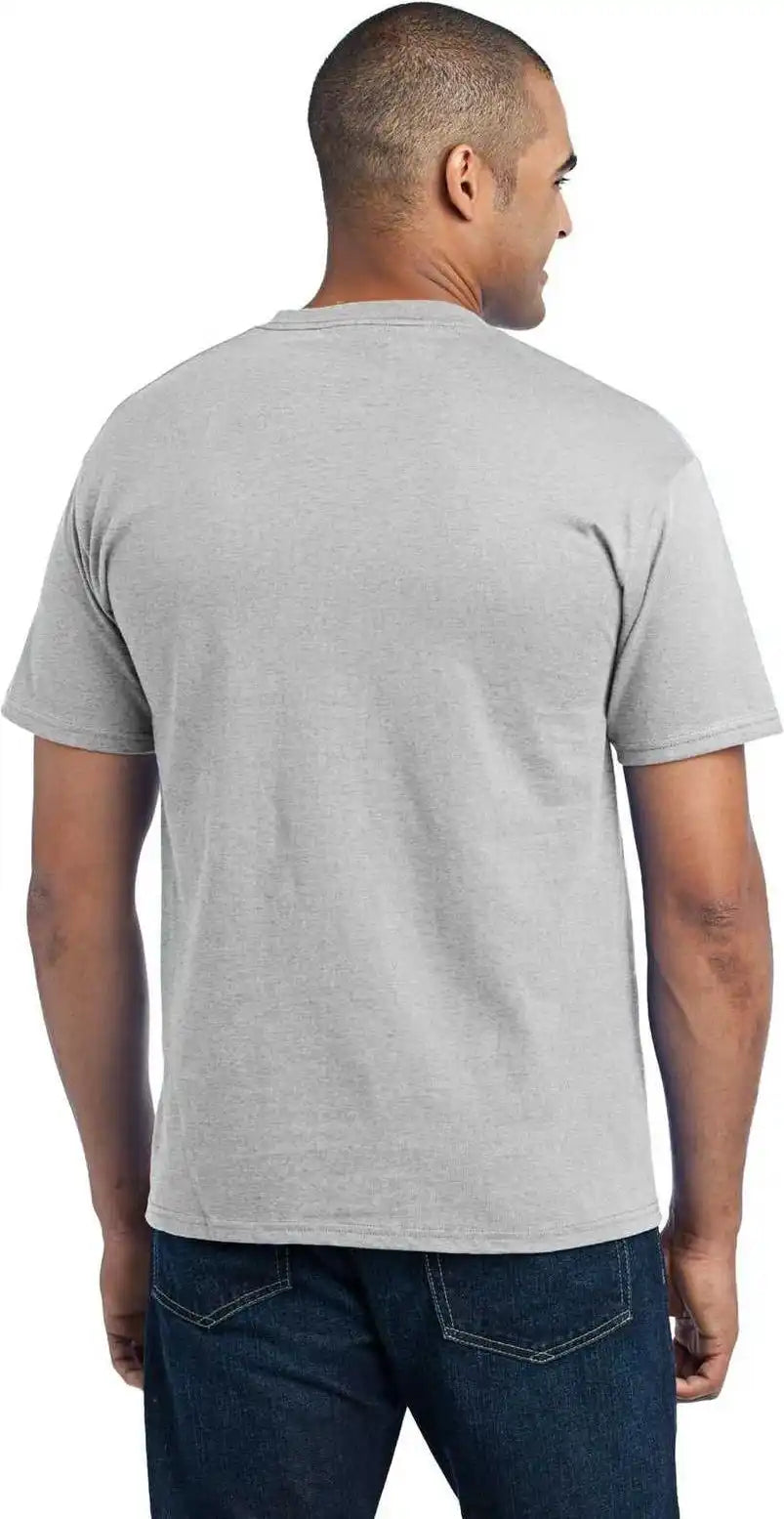 Port &amp; Company Pc55p Core Blend Pocket Tee Ash