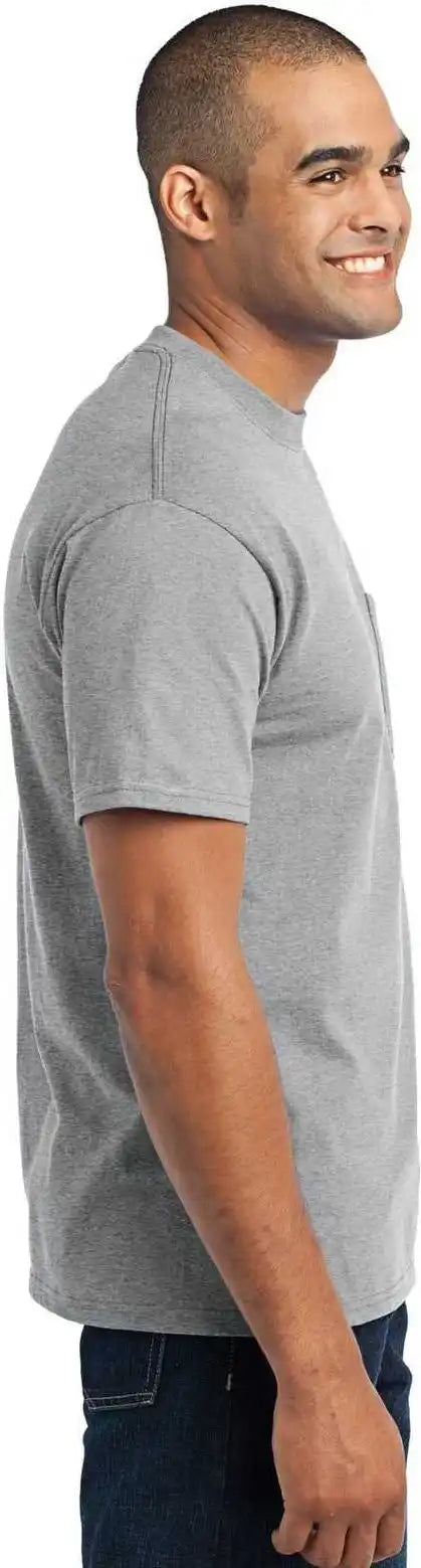 Port &amp; Company Pc55p Core Blend Pocket Tee - Athletic Heather