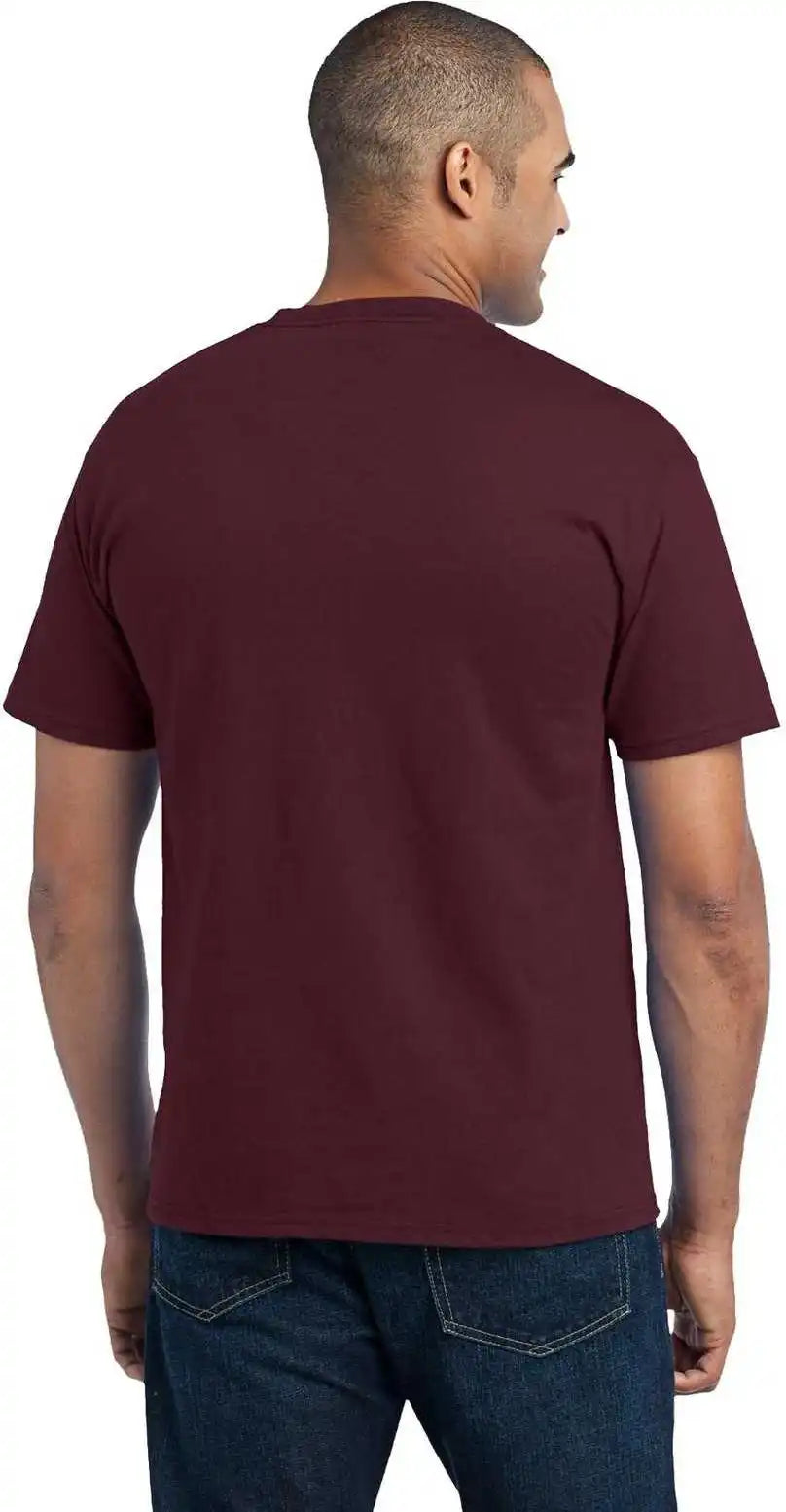 Port & Company Pc55p Core Blend Pocket Tee - Athletic Maroon