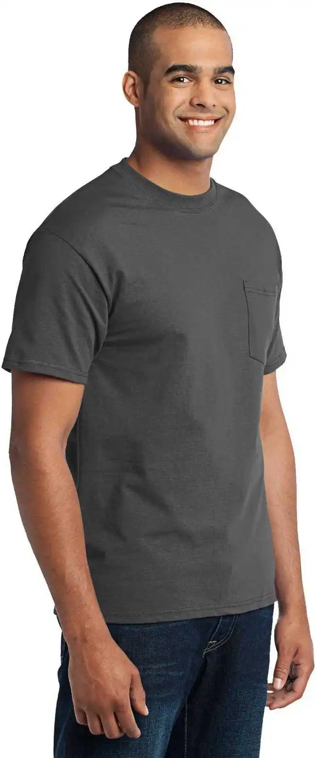 Port & Company Pc55p Core Blend Pocket Tee - Charcoal