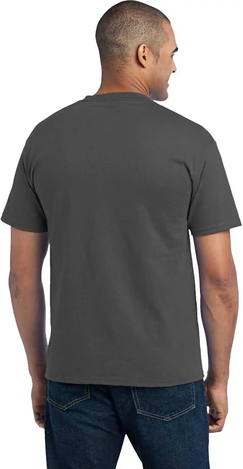 Port & Company Pc55p Core Blend Pocket Tee Charcoal