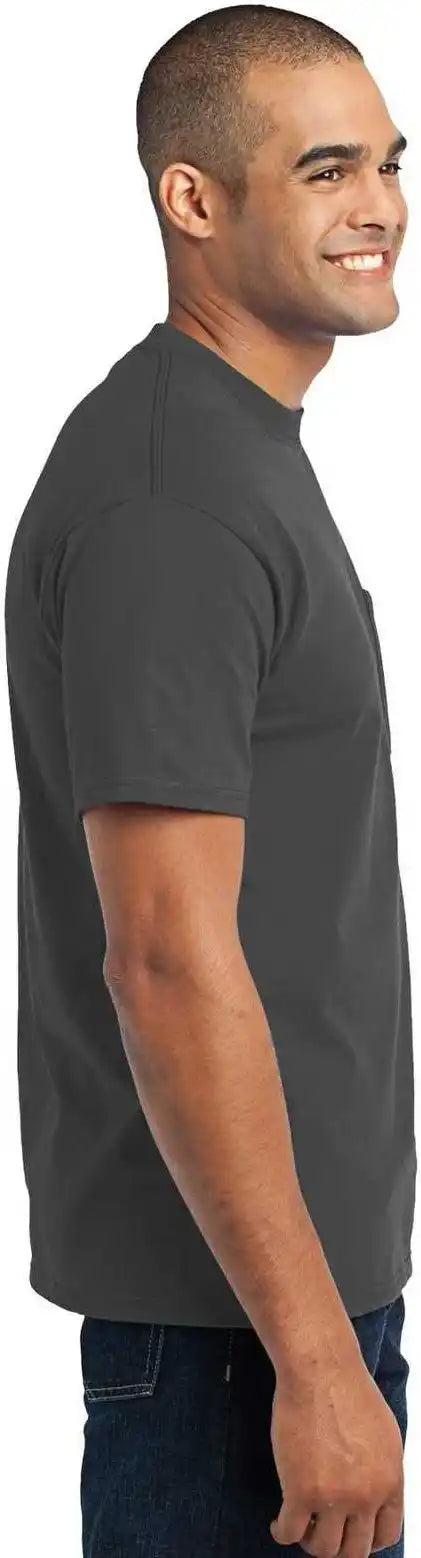 Port & Company Pc55p Core Blend Pocket Tee - Charcoal