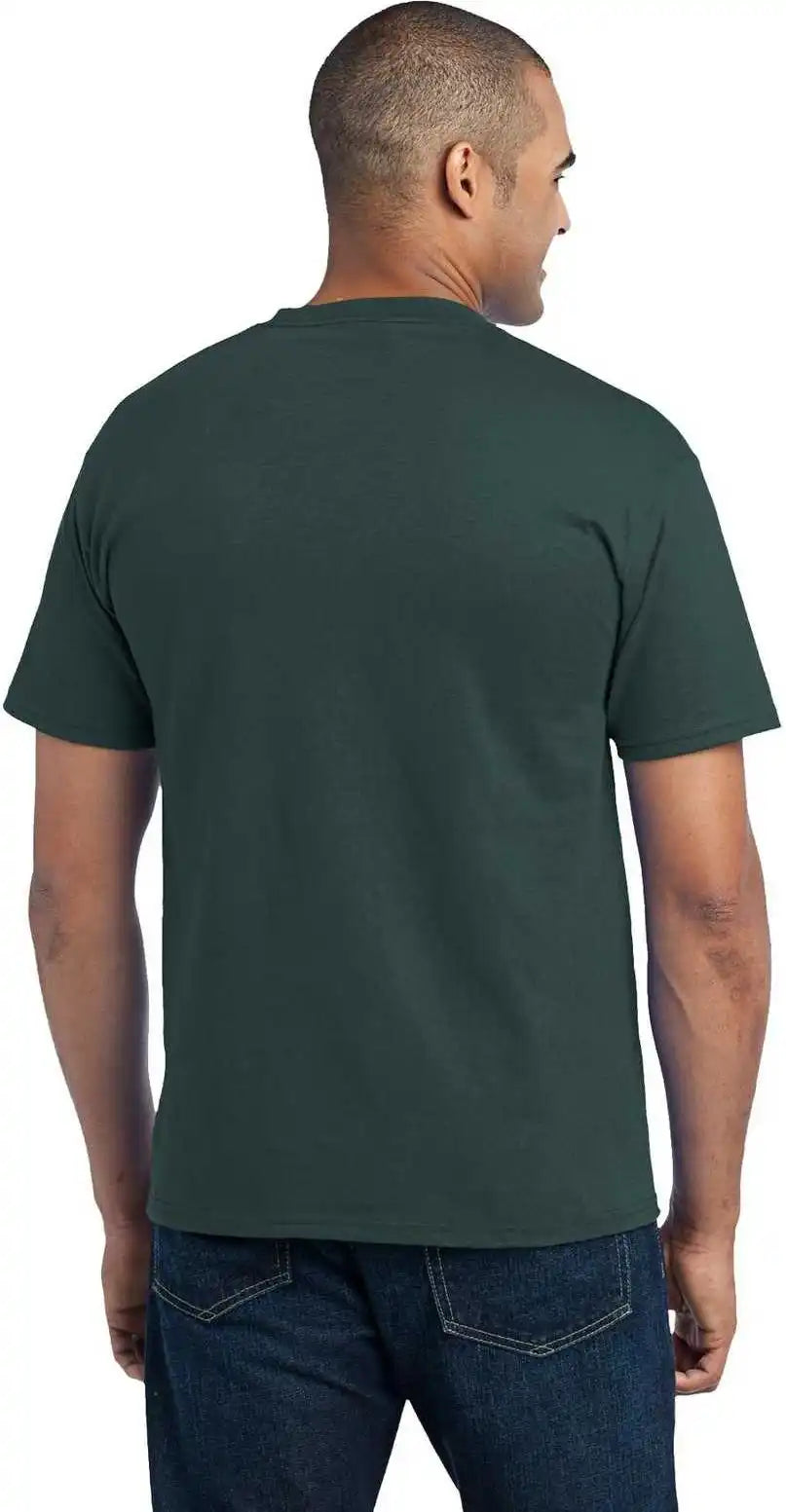 Port &amp; Company Pc55p Core Blend Pocket Tee Dark Green