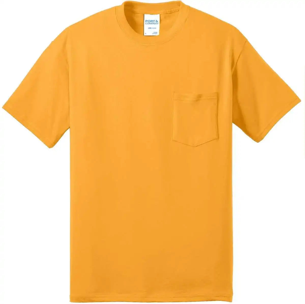 Port &amp; Company Pc55p Core Blend Pocket Tee - Gold