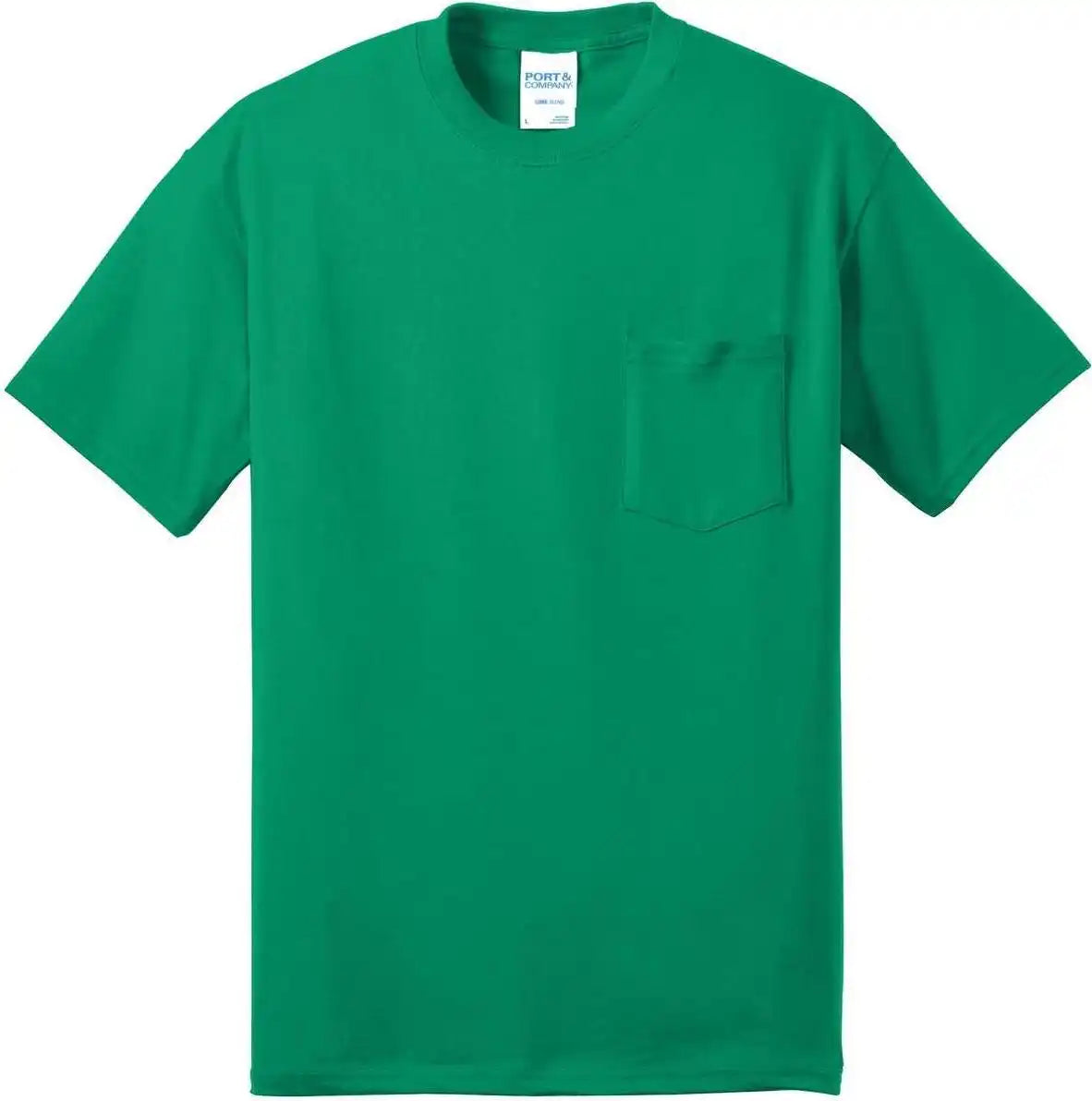 Port &amp; Company Pc55p Core Blend Pocket Tee Kelly
