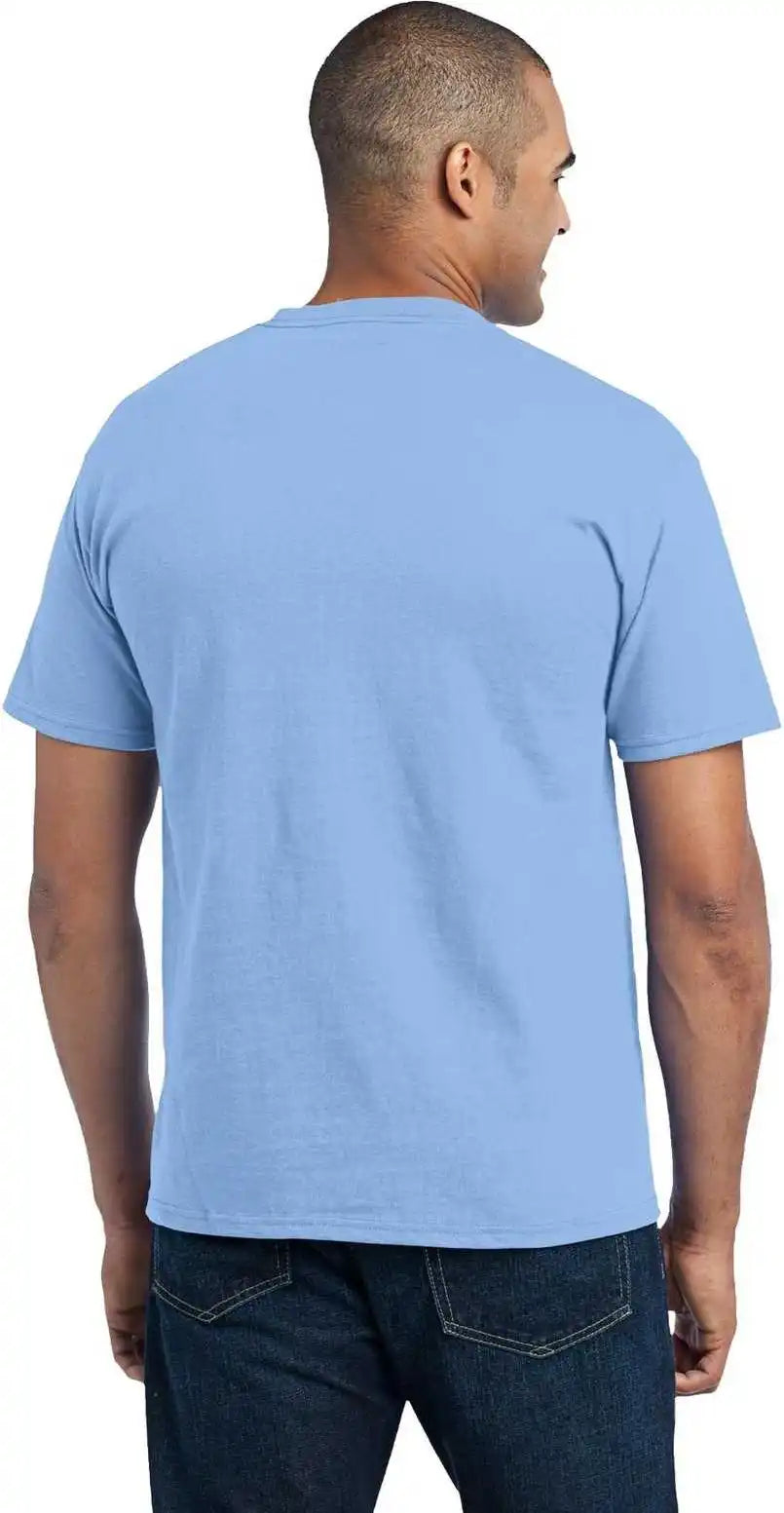 Port & Company Pc55p Core Blend Pocket Tee - Light Blue
