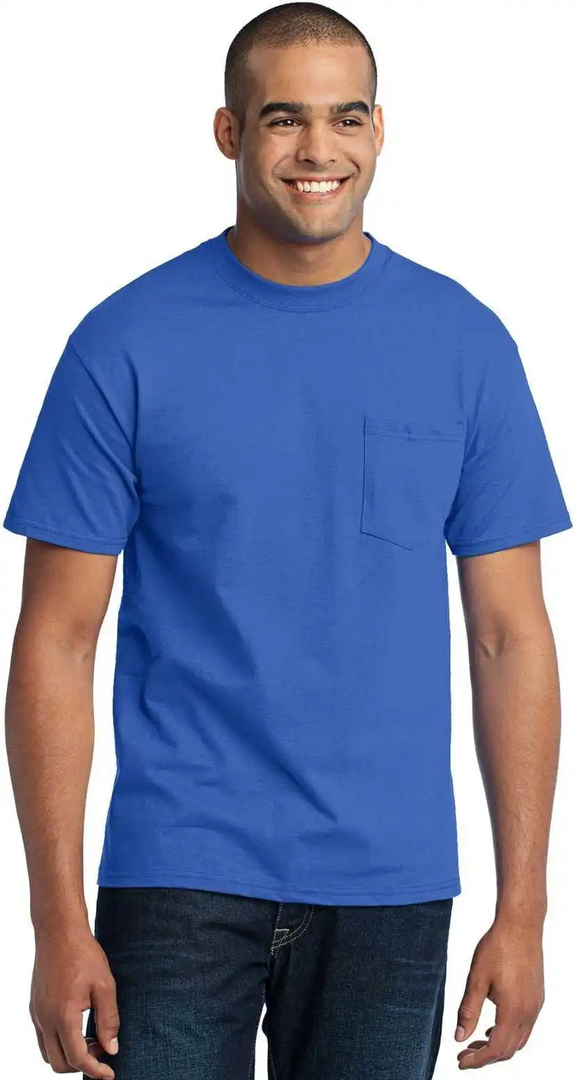 Port & Company Pc55p Core Blend Pocket Tee - Royal