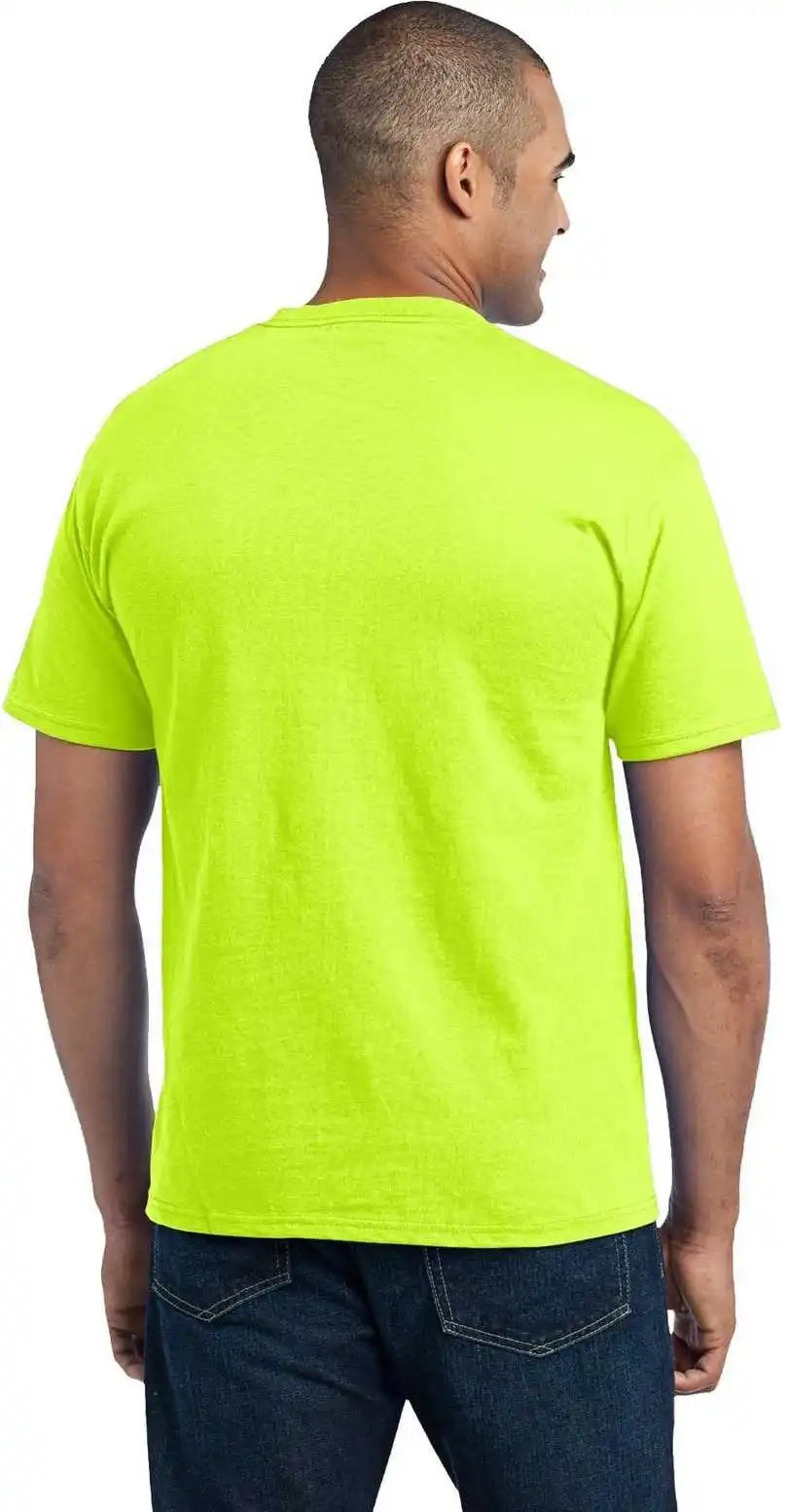 Port & Company Pc55p Core Blend Pocket Tee Safety Green