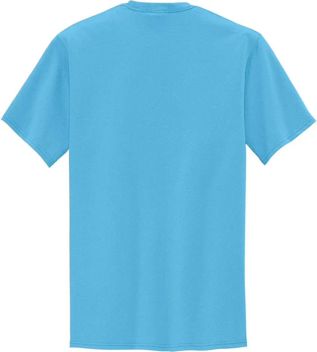Port & Company Pc55pt co Tall Core Blend Pocket Tee - Aquatic Blue - Adult l