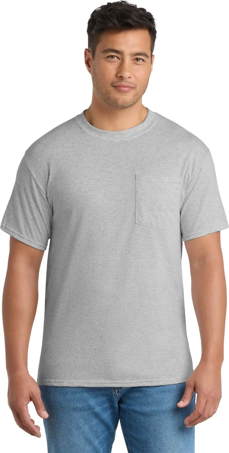 Port & Company Pc55pt co Tall Core Blend Pocket Tee - Ash