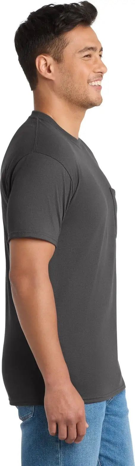 Port & Company Pc55pt co Tall Core Blend Pocket Tee - Charcoal