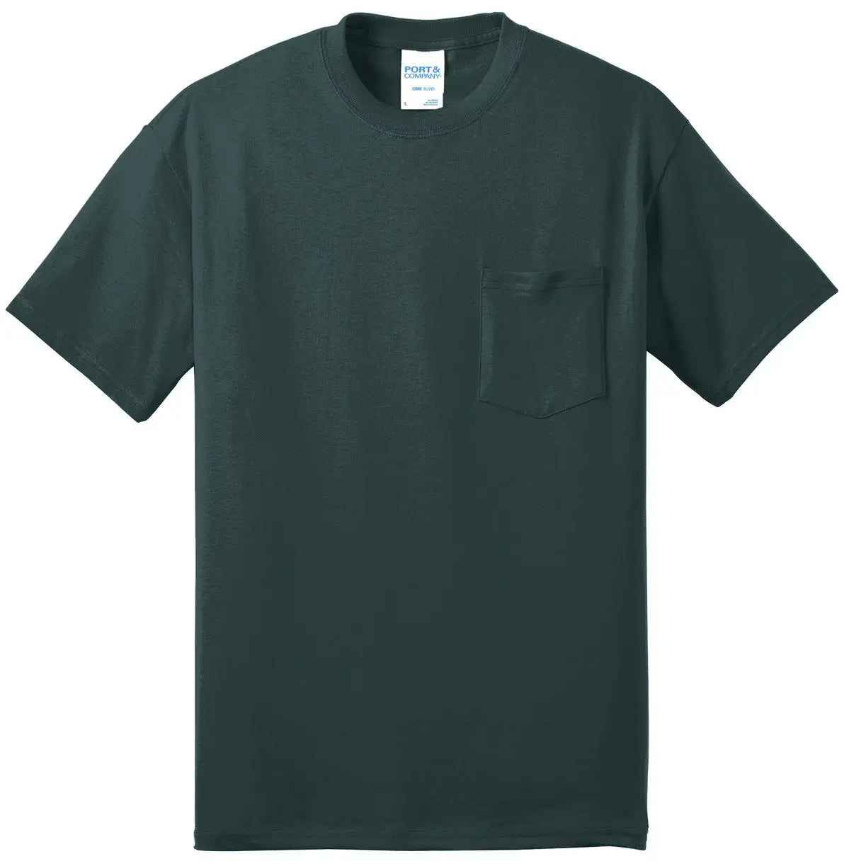 Port & Company Pc55pt co Tall Core Blend Pocket Tee - Dark Green