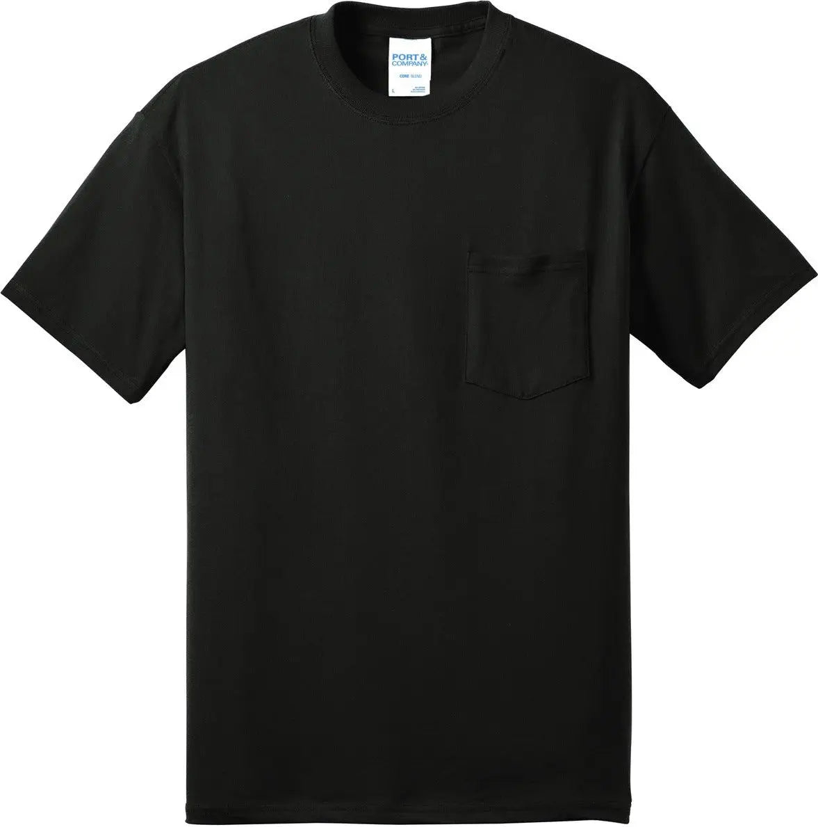Port & Company Pc55pt co Tall Core Blend Pocket Tee - Jet Black