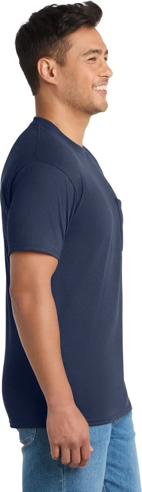 Port & Company Pc55pt co Tall Core Blend Pocket Tee - Navy