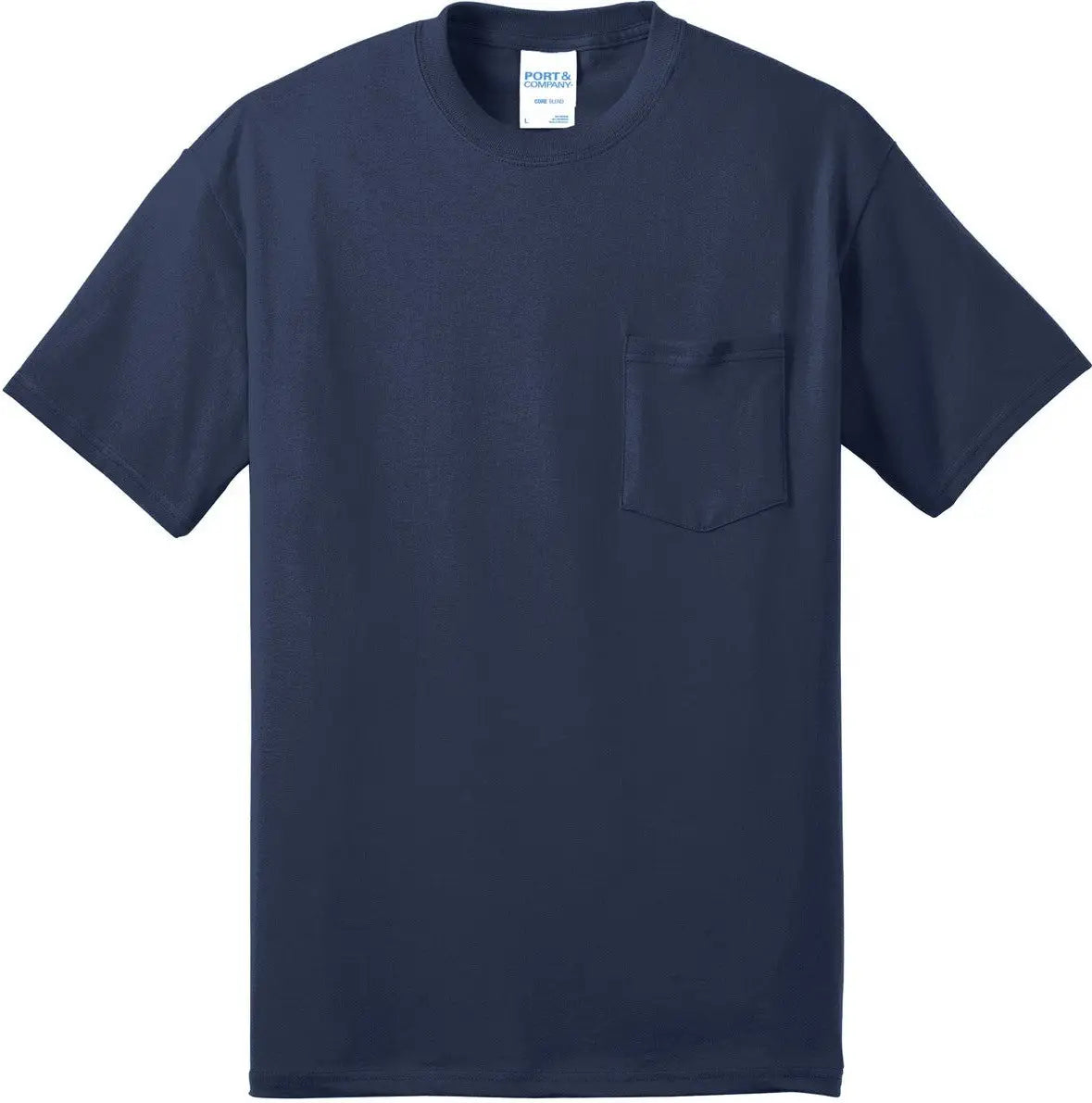 Port & Company Pc55pt co Tall Core Blend Pocket Tee - Navy