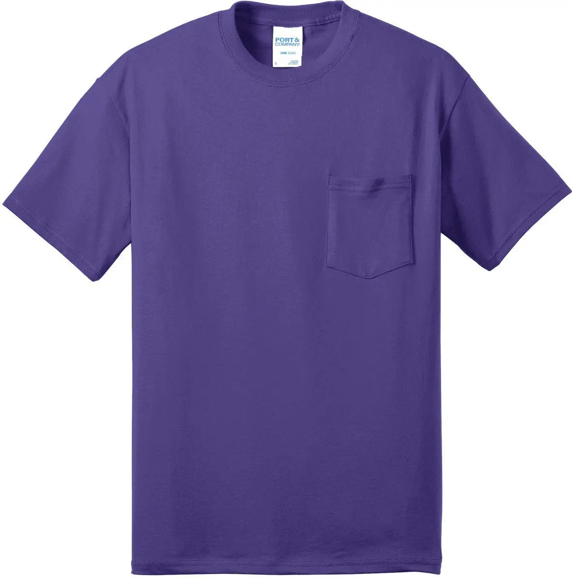 Port & Company Pc55pt co Tall Core Blend Pocket Tee - Purple