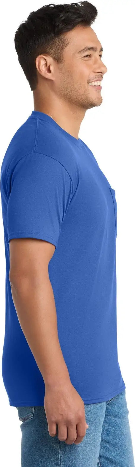 Port & Company Pc55pt co Tall Core Blend Pocket Tee - Royal