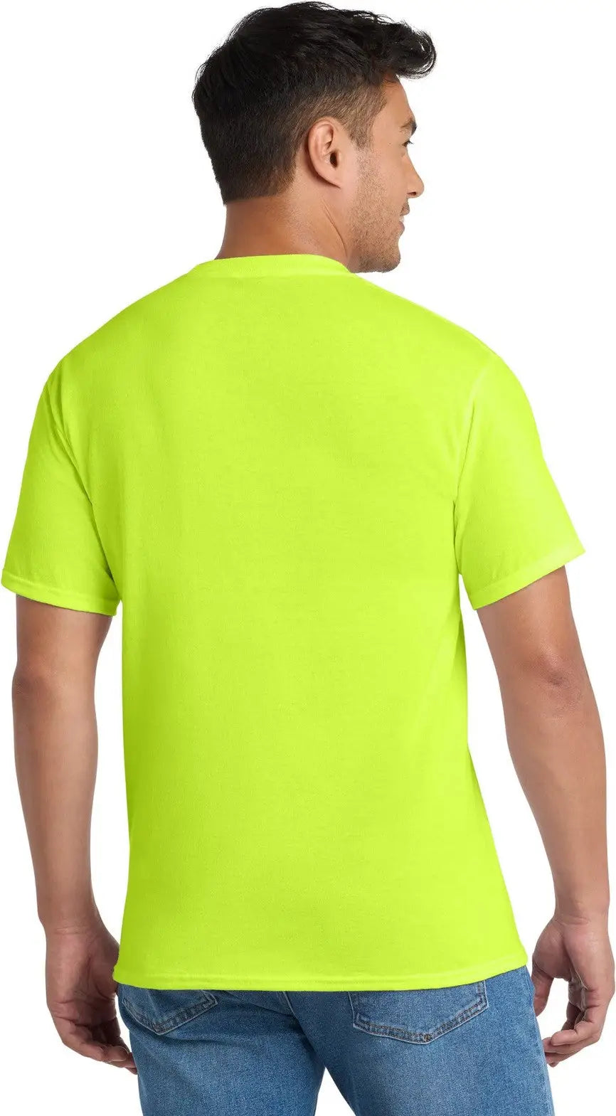 Port & Company Pc55pt co Tall Core Blend Pocket Tee - Safety Green