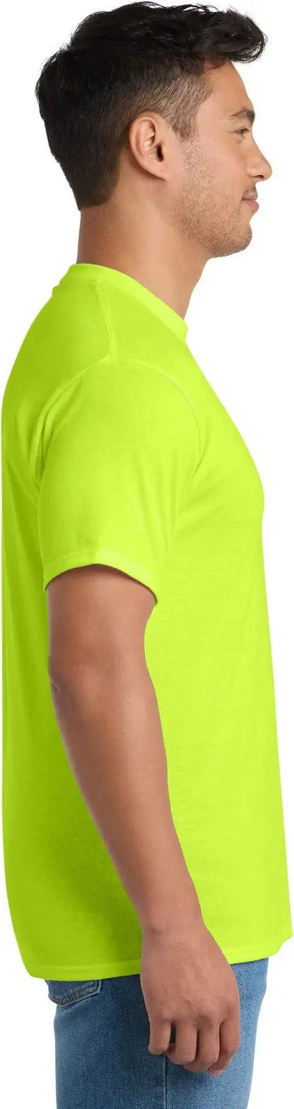 Port & Company Pc55pt co Tall Core Blend Pocket Tee - Safety Green