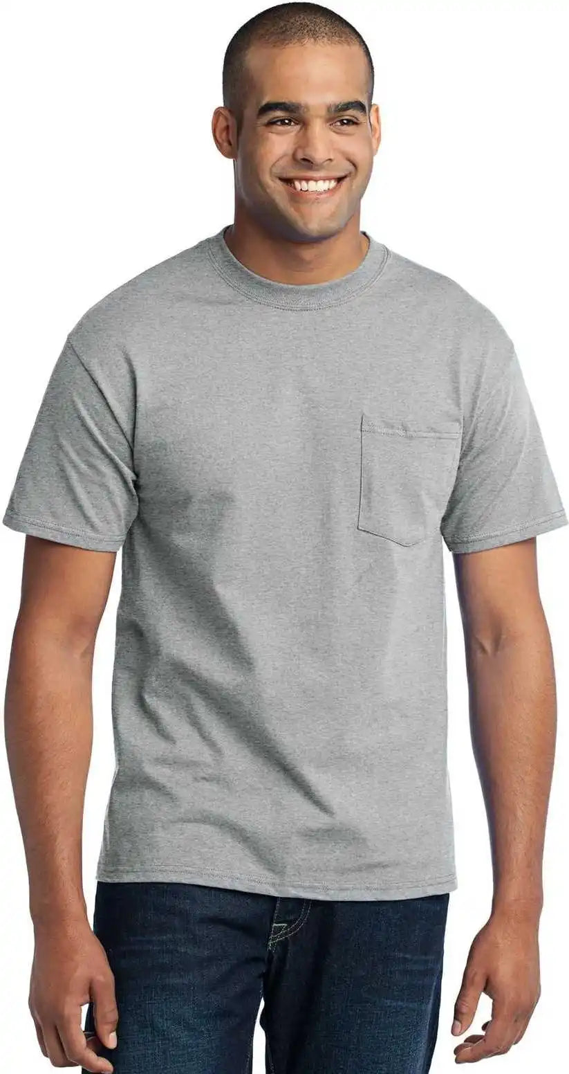 Port & Company Pc55pt Tall Core Blend Pocket Tee Athletic Heather
