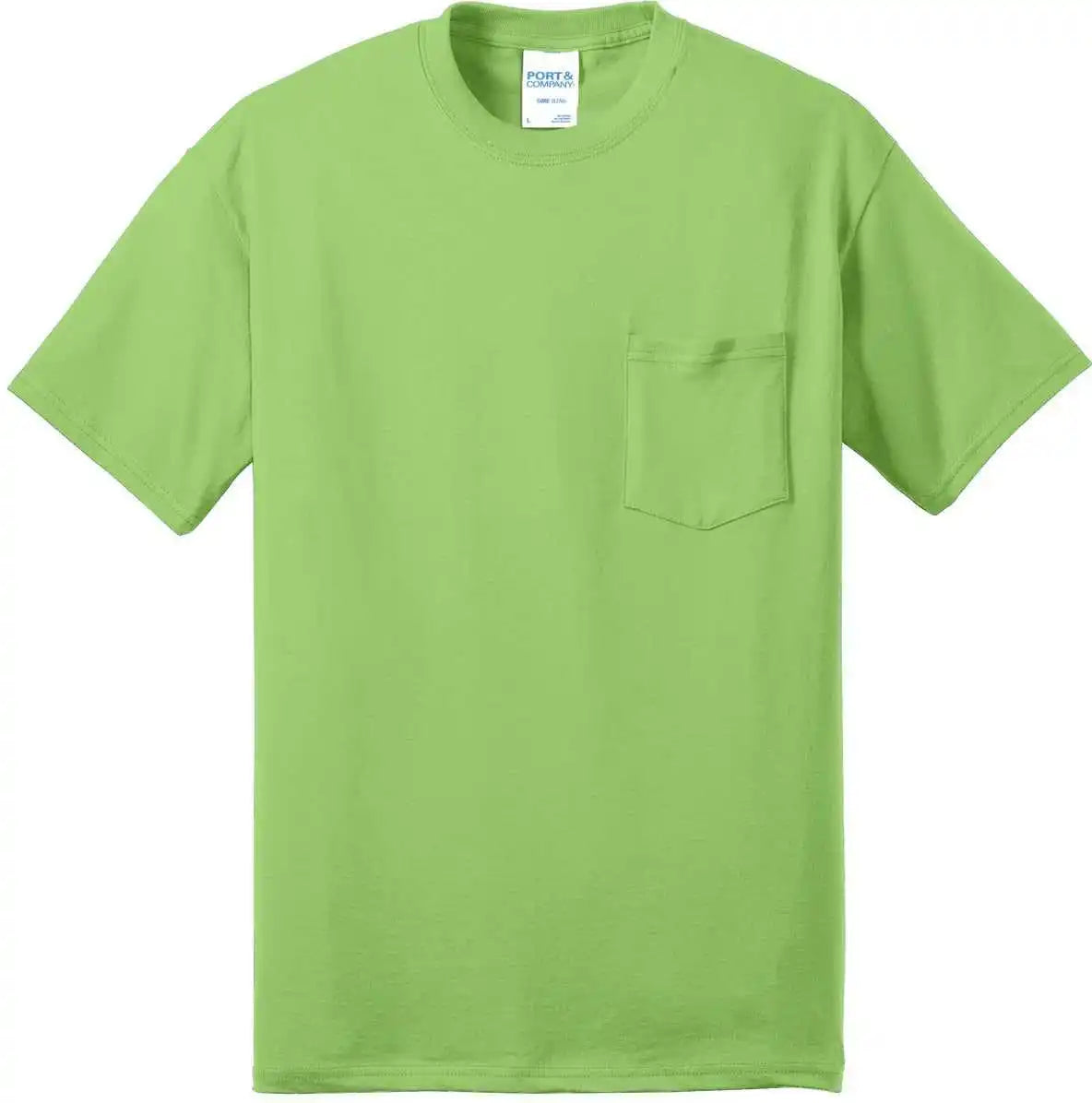 Port & Company Pc55pt Tall Core Blend Pocket Tee - Lime