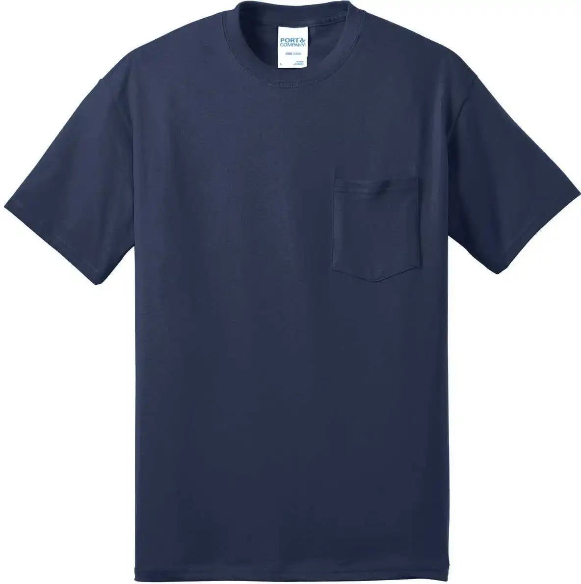 Port &amp; Company Pc55pt Tall Core Blend Pocket Tee Navy