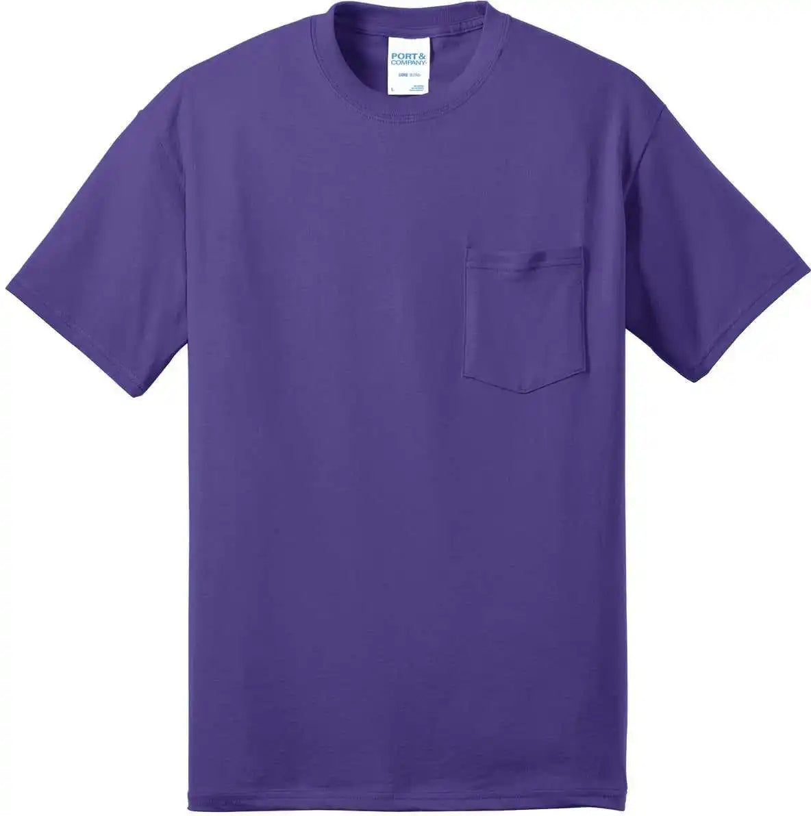 Port & Company Pc55pt Tall Core Blend Pocket Tee - Purple