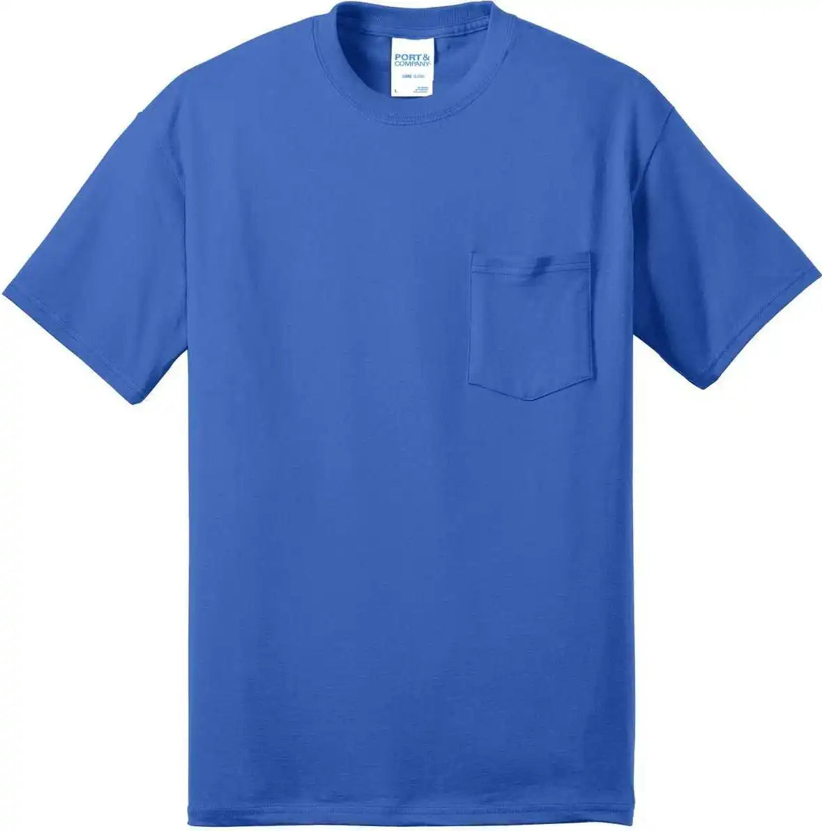 Port & Company Pc55pt Tall Core Blend Pocket Tee Royal