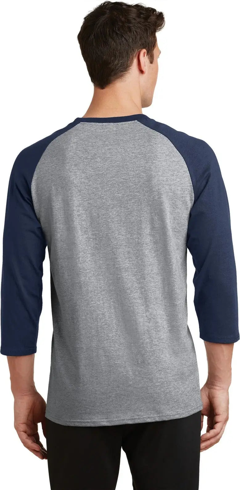 Port & Company Pc55rs co Core Blend 3/4-sleeve Raglan Tee - Athletic Heather Navy