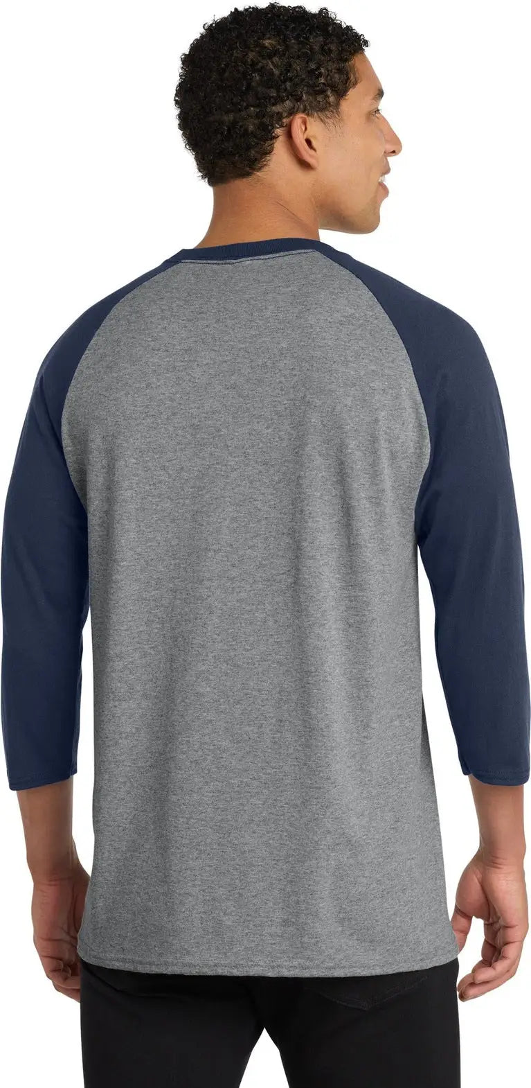 Port & Company Pc55rs co Core Blend 3/4-sleeve Raglan Tee - Athletic Heather Navy