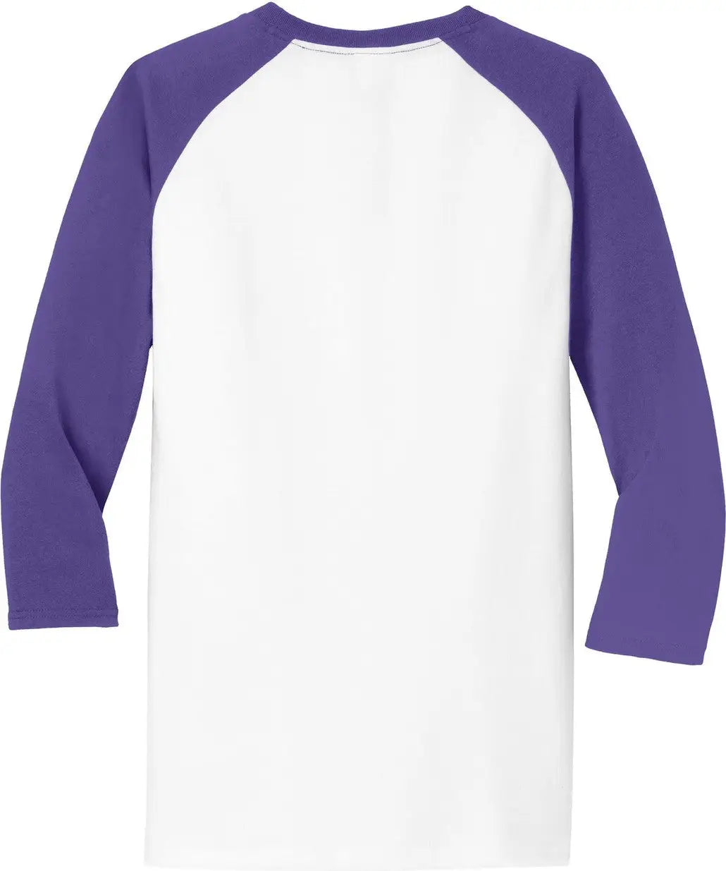 Port & Company Pc55rs co Core Blend 3/4-sleeve Raglan Tee - White Purple