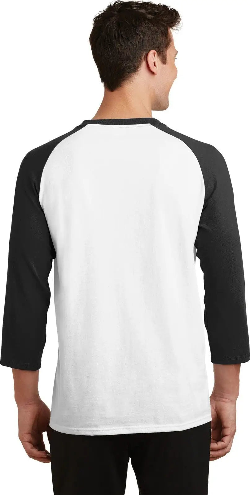 Port & Company Pc55rs co Core Blend 3/4-sleeve Raglan Tee - White Jet Black
