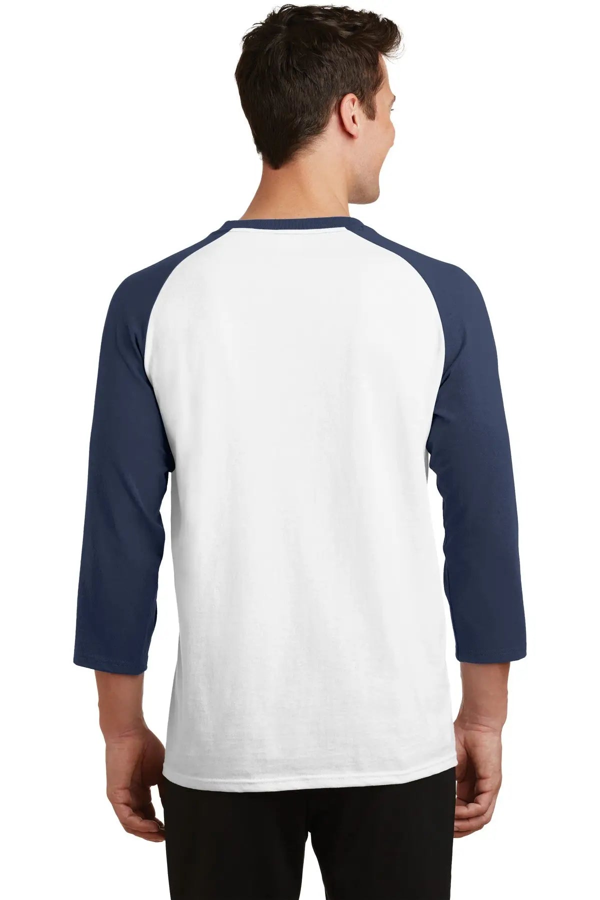 Port & Company Pc55rs co Core Blend 3/4-sleeve Raglan Tee - White Navy
