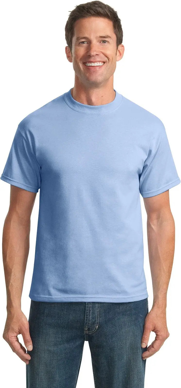 Port & Company Pc55t co Tall Core Blend Tee - Light Blue - Adult l