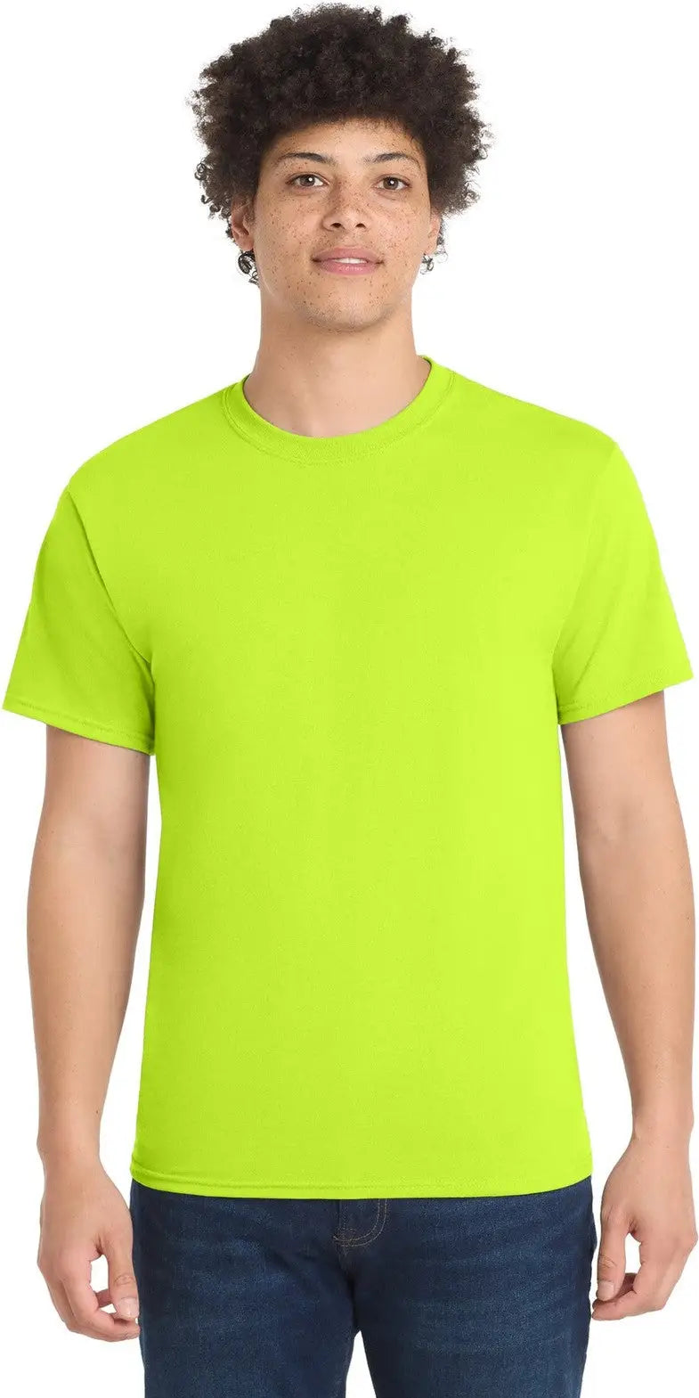 Port & Company Pc55t co Tall Core Blend Tee - Safety Green