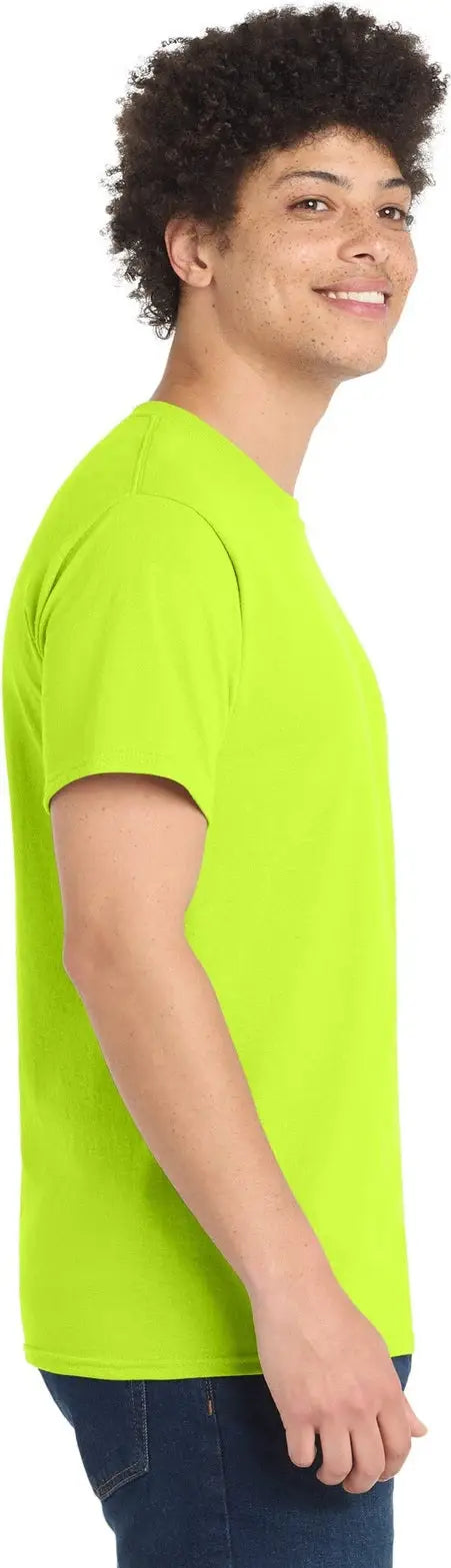 Port & Company Pc55t co Tall Core Blend Tee - Safety Green