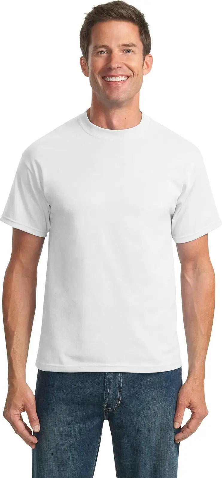 Port & Company Pc55t co Tall Core Blend Tee - White - Adult l