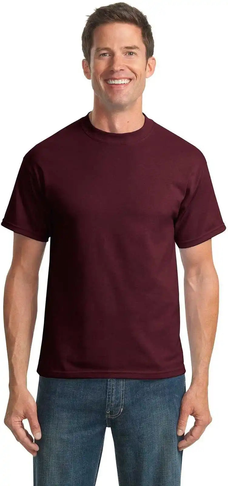 Port &amp; Company Pc55t Tall Core Blend Tee Athletic Maroon