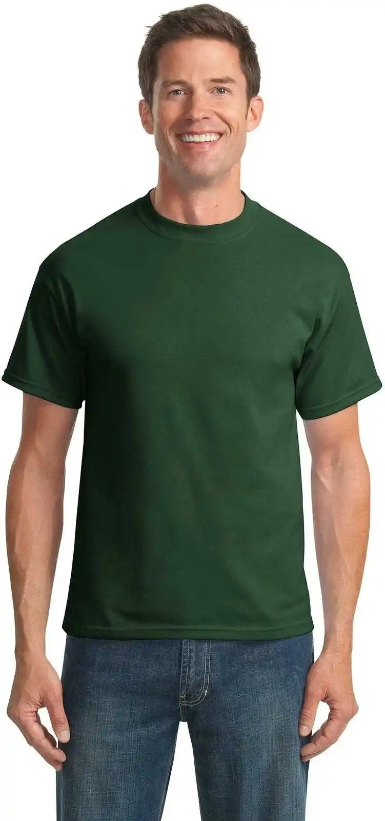 Port & Company Pc55t Tall Core Blend Tee Dark Green