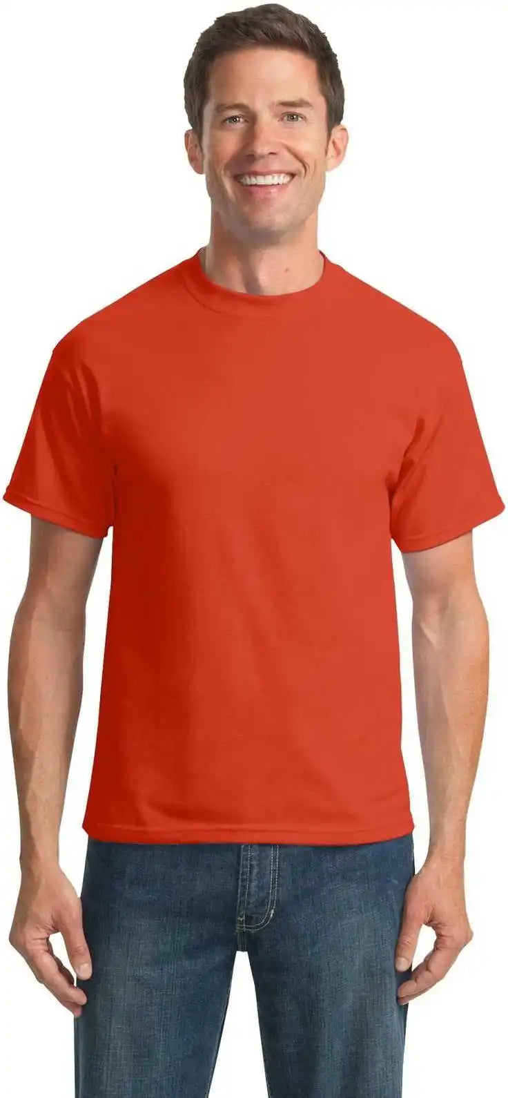 Port & Company Pc55t Tall Core Blend Tee Orange