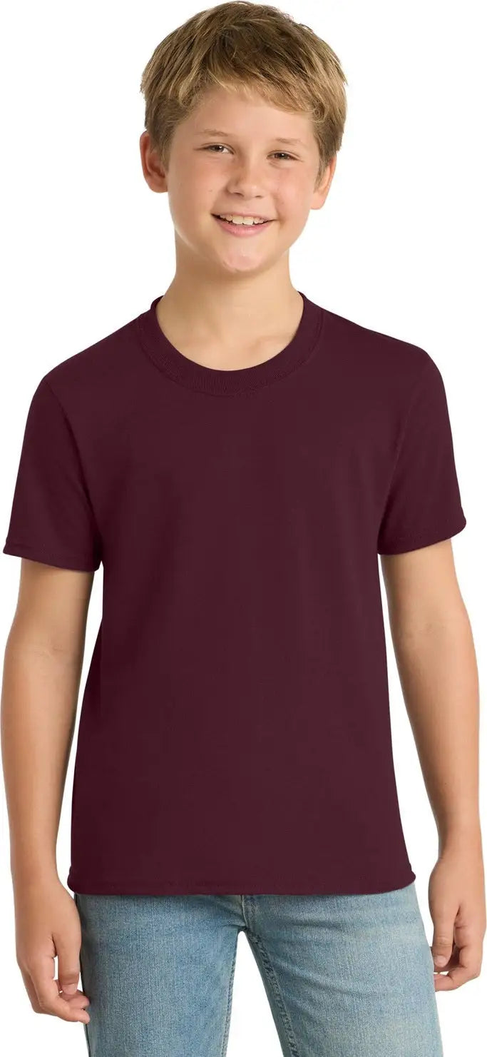 Port & Company Pc55y co Youth Core Blend Tee - Athletic Maroon