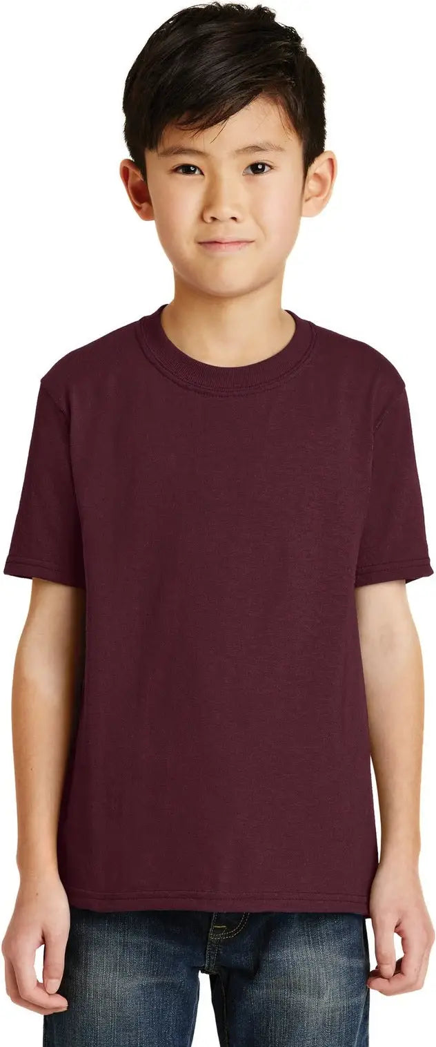 Port & Company Pc55y co Youth Core Blend Tee - Athletic Maroon