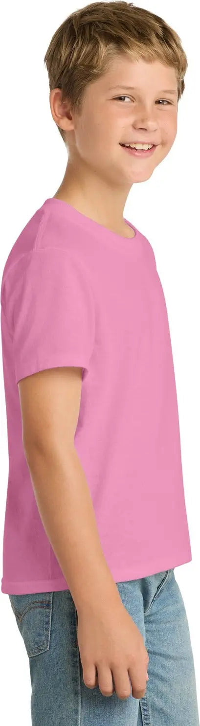 Port & Company Pc55y co Youth Core Blend Tee - Candy Pink