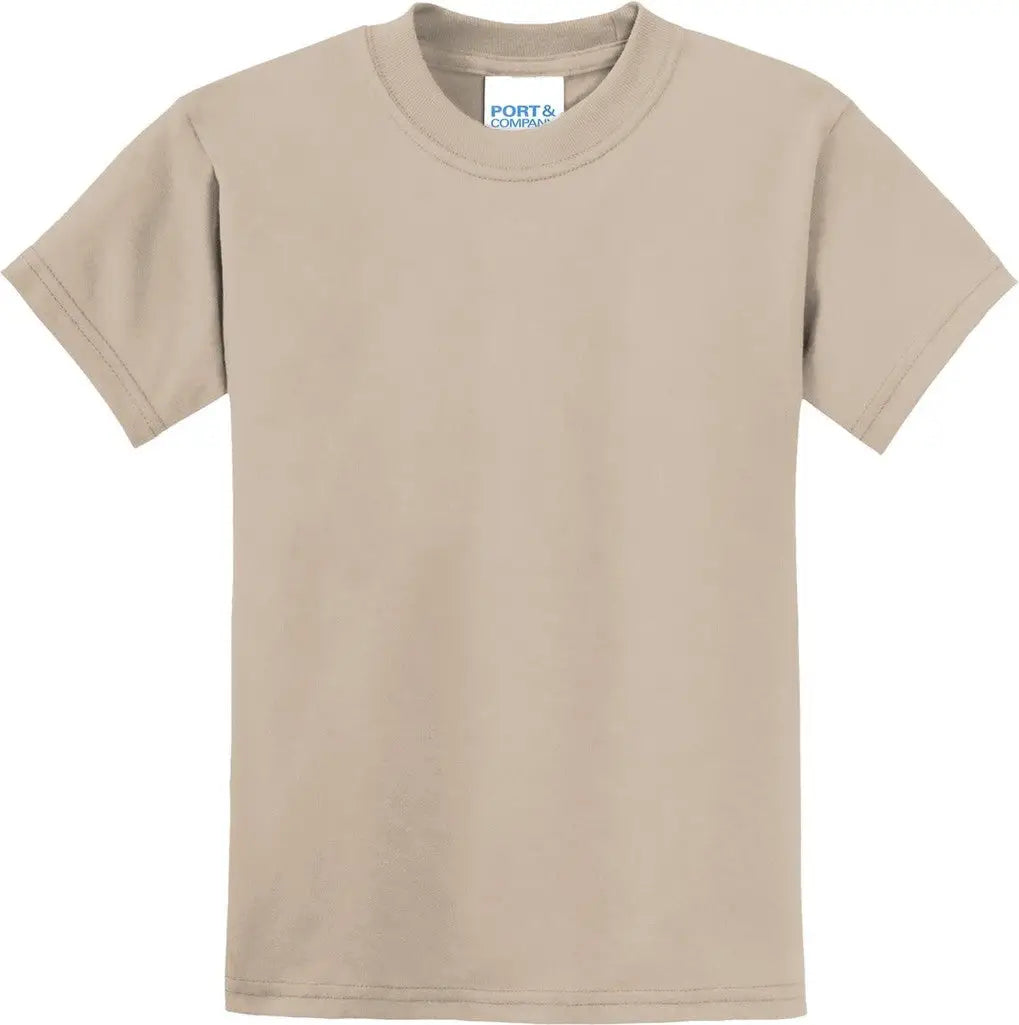 Port & Company Pc55y co Youth Core Blend Tee - Desert Sand
