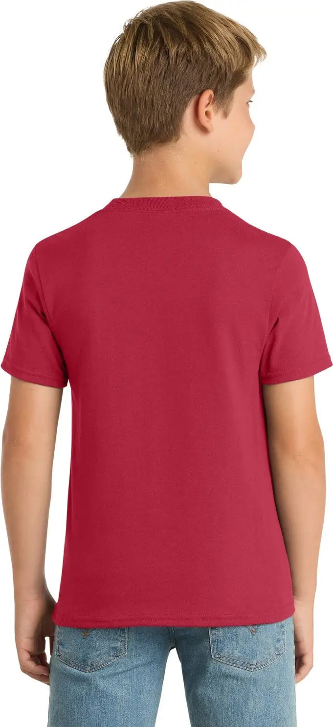 Port & Company Pc55y co Youth Core Blend Tee - Red