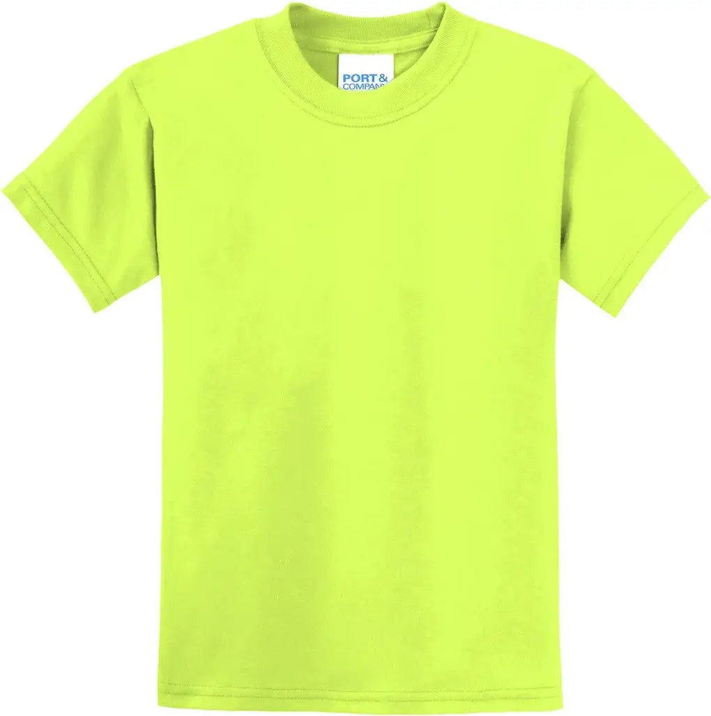 Port & Company Pc55y co Youth Core Blend Tee - Safety Green