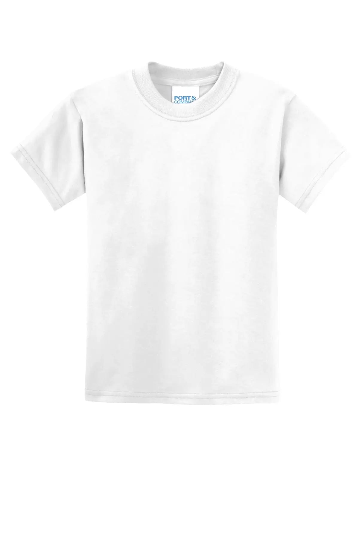 Port & Company Pc55y co Youth Core Blend Tee - White